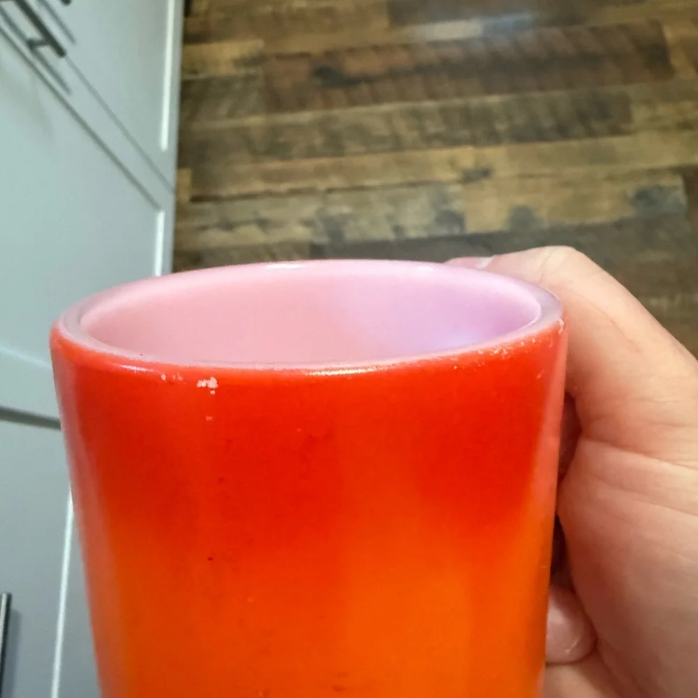 Orange Fire King mugs - Picture 4 of 4